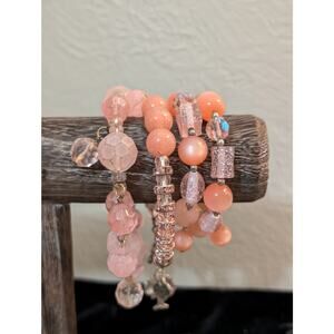 Three Pinky Bauble Bracelet Lot